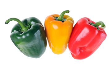 Green, red, yellow pepper