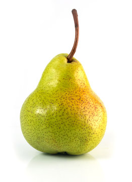 green isolated pear
