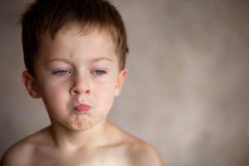 Little boy is full of emotions