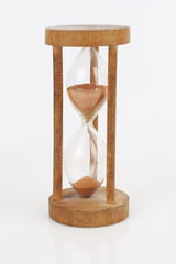 Hourglass on white background