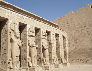 Medinet Habu - mortuary temple of Ramesses III, Luxor, Egypt.