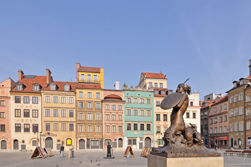 Warsaw Old Town - obrazy, fototapety, plakaty
