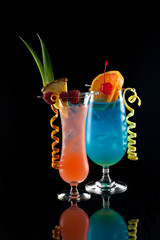 Rum Runner and Blue Lagoon - Most popular cocktails series