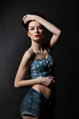 Naklejka premium Fashion portrait of sensual woman