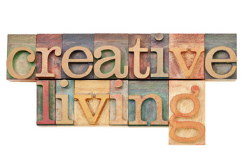 creative living in letterpress type
