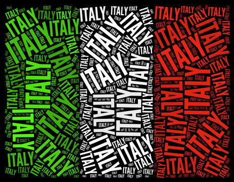 Italy national flag graphic illustration