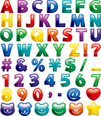 Set of the colorful alphabet