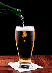 Pouring a beer