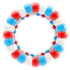 Round circle colorful frame isolated