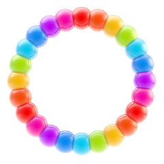 Round circle colorful frame isolated