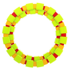 Obraz premium Abstract glossy frame made of smooth blocks