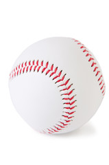 Baseball isolated over white, close-up
