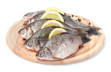 Fresh fishes with lemon and spice