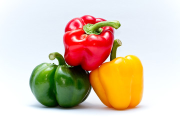 red green and yellow sweet pepper