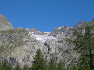 Gletscher im Gebirge
