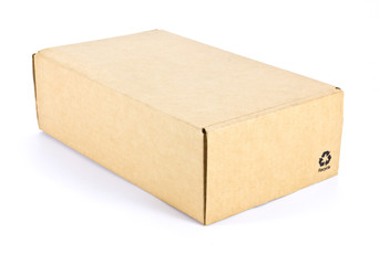 cardboard box on white background