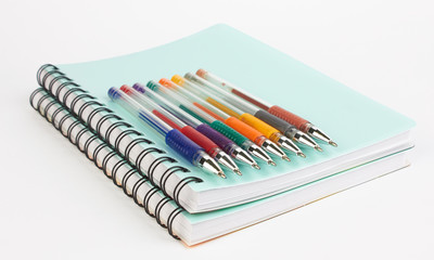 Notebook and pens