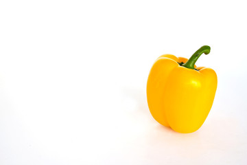 Yellow sweet peppers isolated on a white background