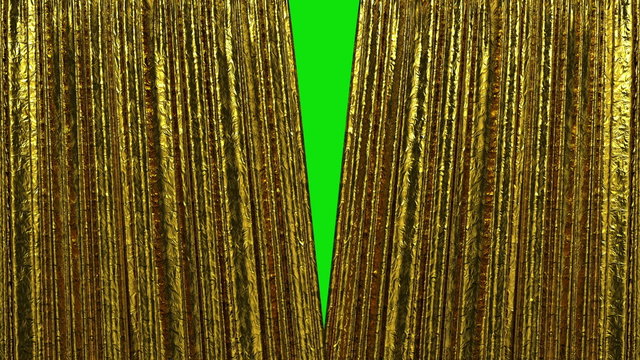 Gold curtain, Opening and closing.