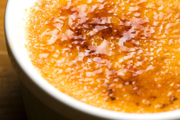 French dessert - cream brulee, burnt cream