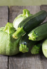 raw and fresh zucchini