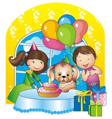 Fototapeta premium Birthday Рuppy