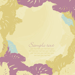 frame of leaves of tropical