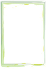 grüner Rahmen Pinsel