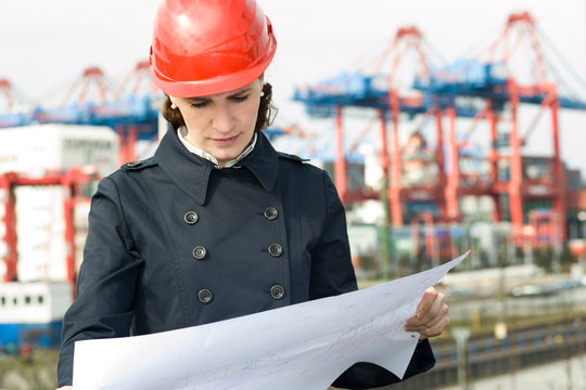 Female civil engineer