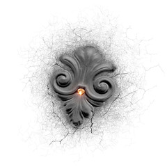 Fleur de lis with shining gem © designnatures