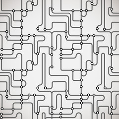 Fototapeta premium Abstract seamless subway map