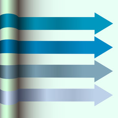 L ayout design with  blue arrows