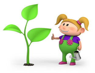 girl with large sprout