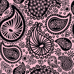 Abstract seamless doodle pattern