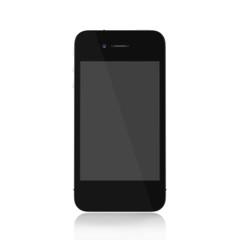 smartphone  front on blank