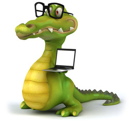 Fototapeta premium Crocodile et lunettes