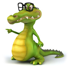 Obraz na płótnie Canvas Krokodyl i okulary