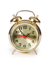 Alarm clock isolated on white background
