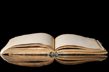 The old books on black