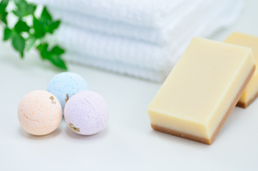 バスボールと石鹸