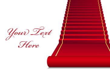 Vector background with red Carpet