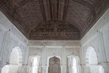 Interior of palace in Orchha, India