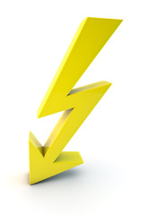 blitz lightning symbol 3d