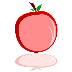 apple vitamine in red color vector illustration
