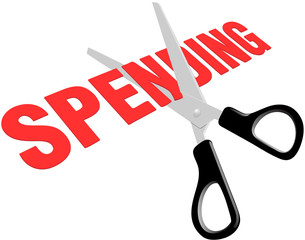 Scissors cut government business spending