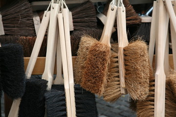 new wooden brushes