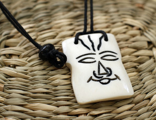 wooden african amulet