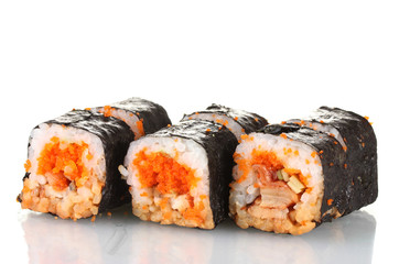 delicious sushi isolated on white