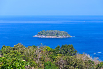 Fototapeta na wymiar Koh Pu island from Karon View Point Phuket