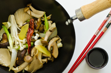 mixed mushroom stir fry